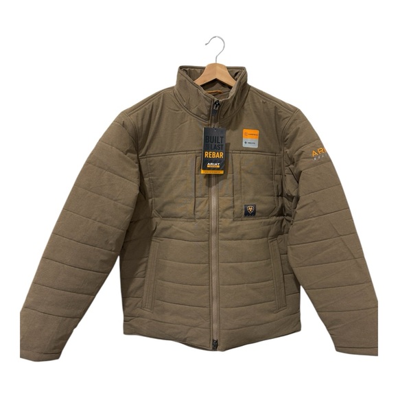 NWT Ariat Rebar Valiant Stretch Canvas Water Resistant Insulated Jacket - Size L - Picture 2 of 11